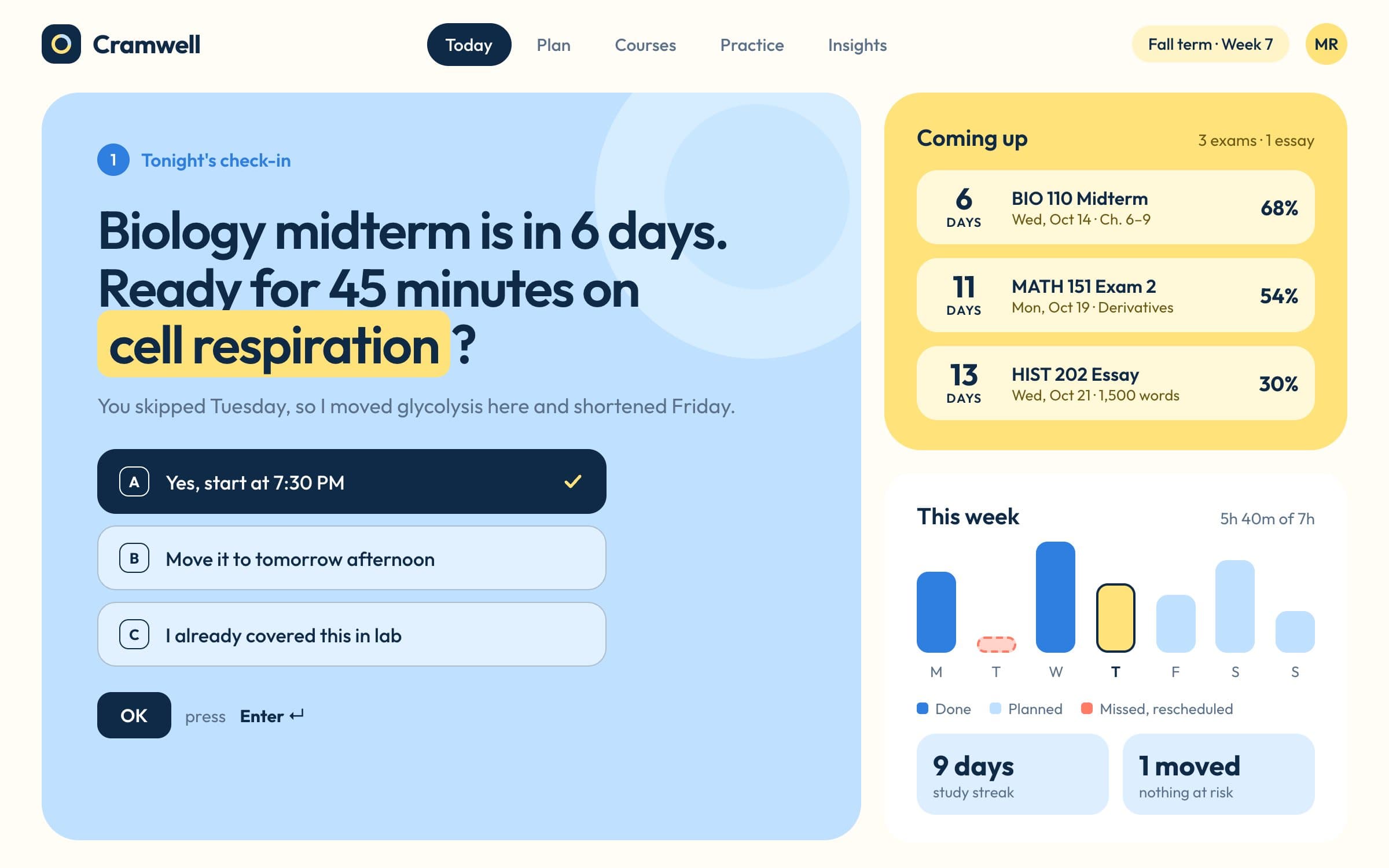 AI Study Planner: Dashboard