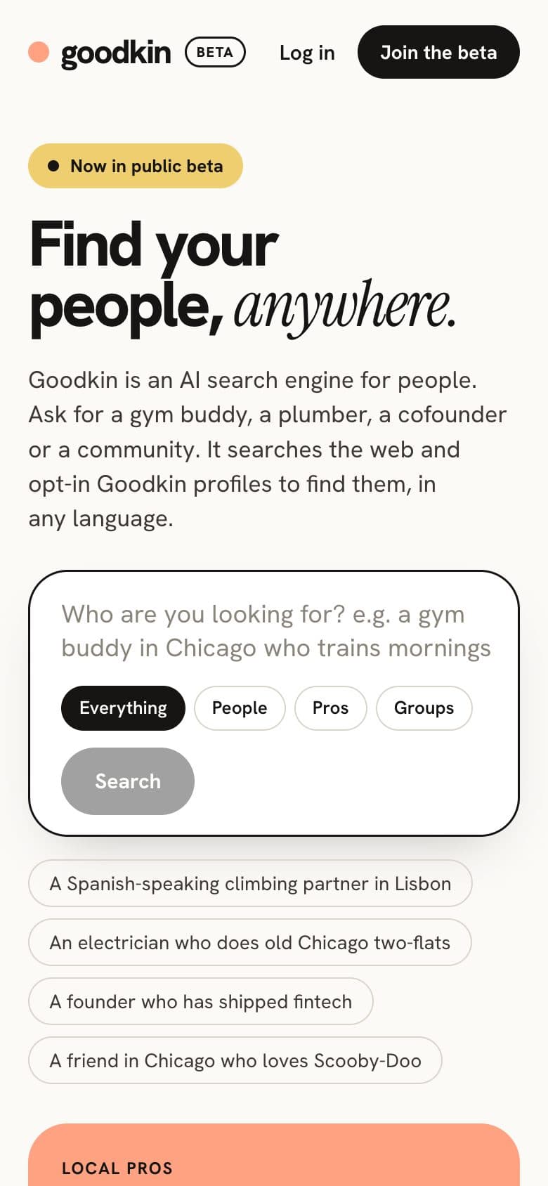 Goodkin on a phone