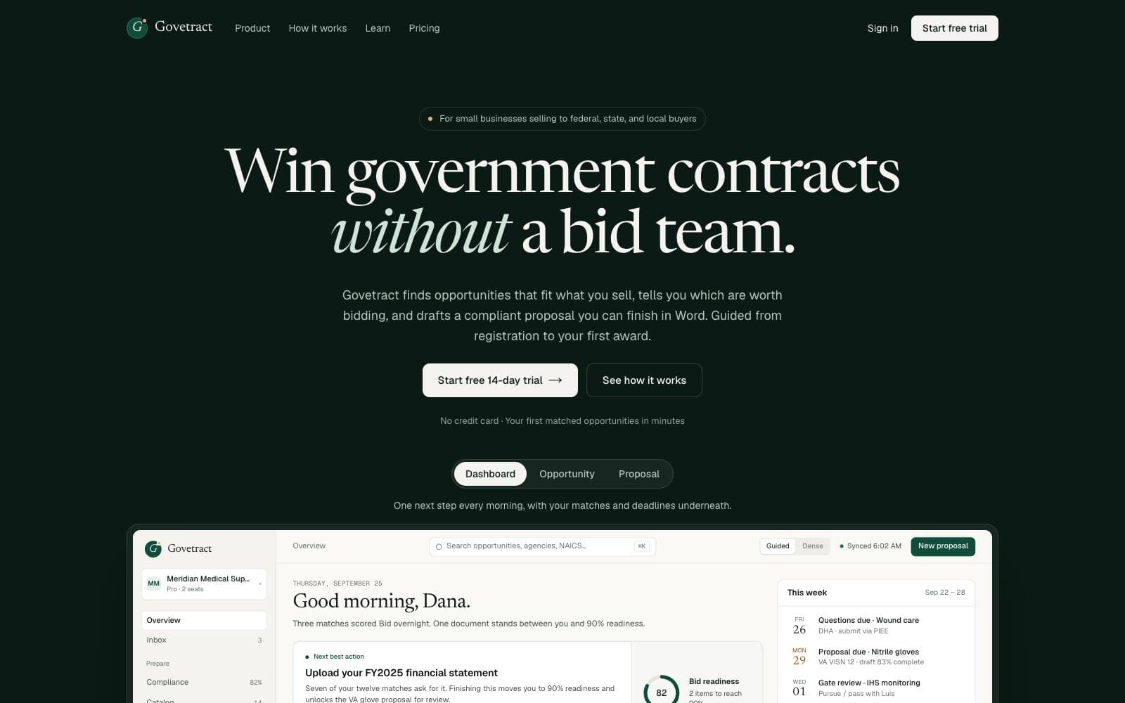 Govetract screenshot