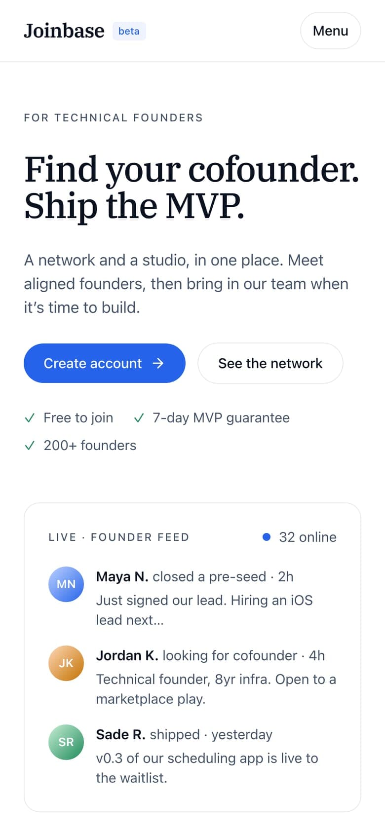 Joinbase on a phone