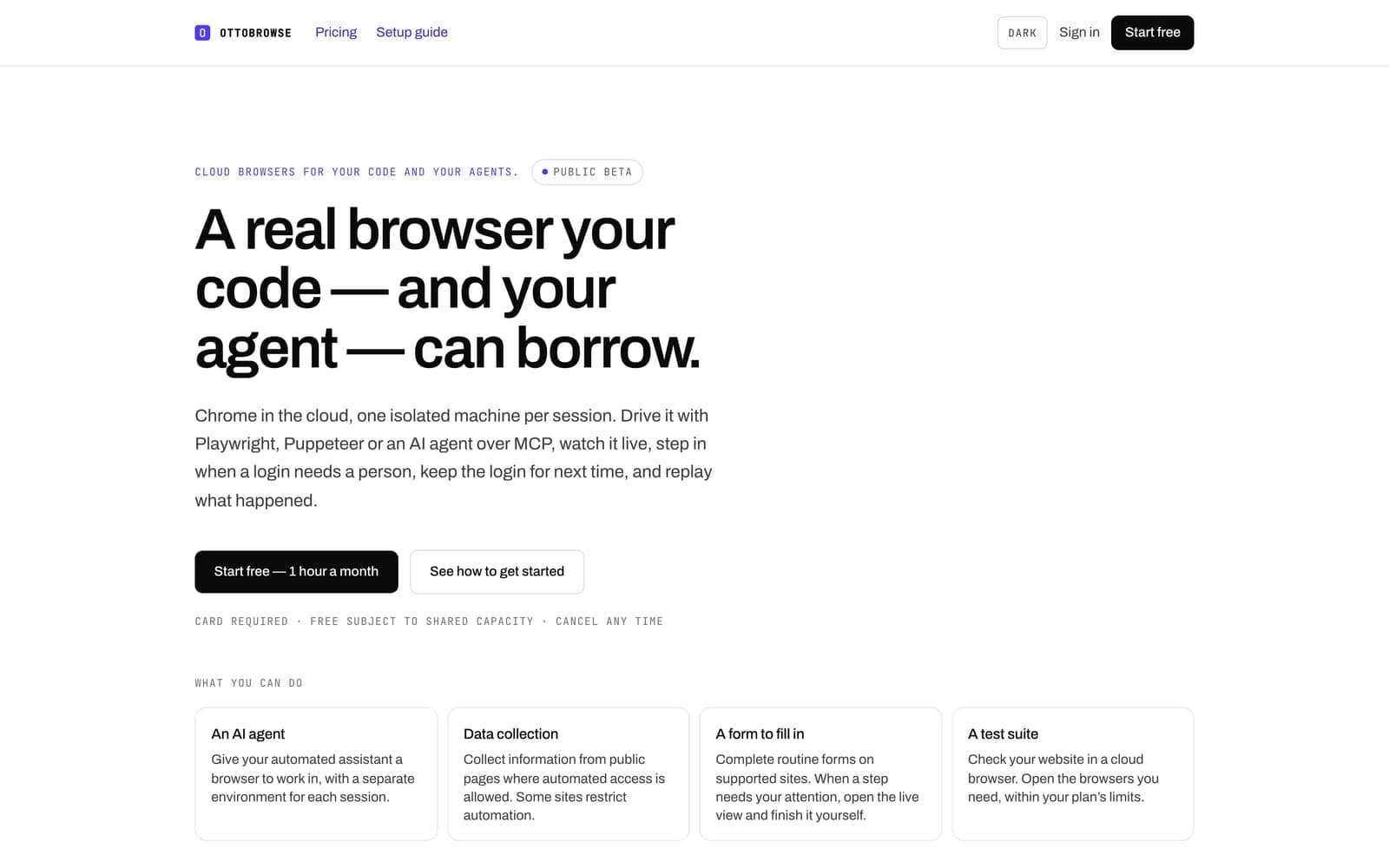 Ottobrowse screenshot